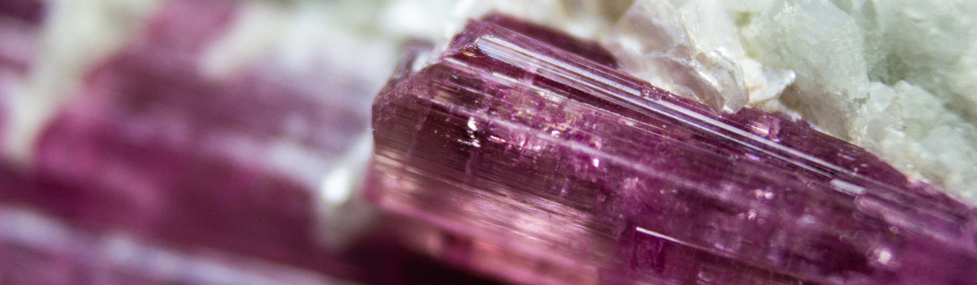 Natural mineral elbaite tourmaline natural cut macro