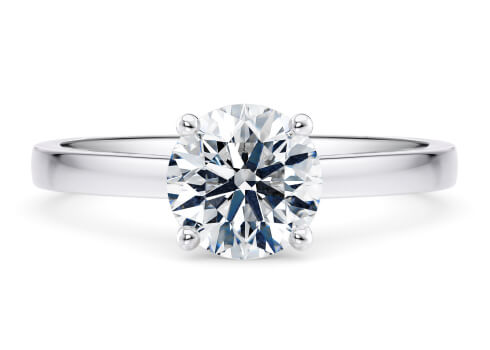 1477 Classic in Platinum set with a Round cut diamond.