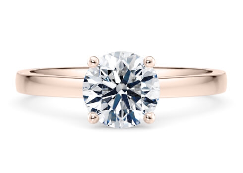 1477 Classic in Rose Gold set with a Round cut diamond.