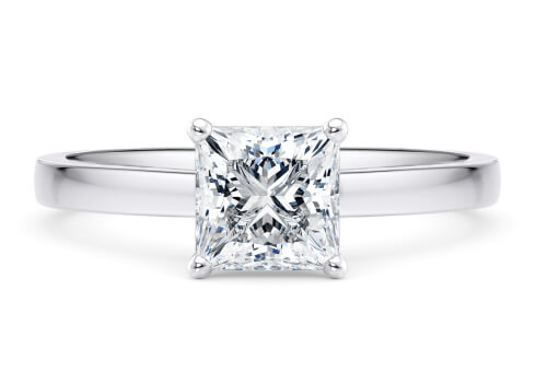 1477 Classic in Platinum set with a Princess cut diamond.