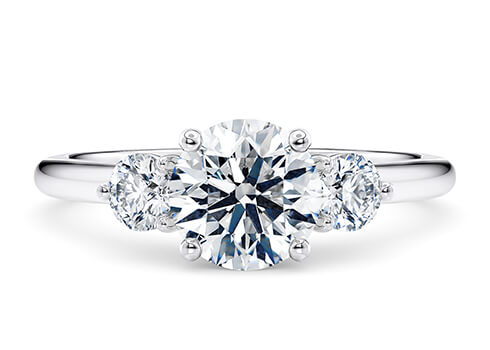 Trilogy diamond hot sale engagement ring