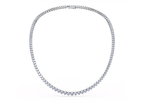 Regent Necklace in White Gold.