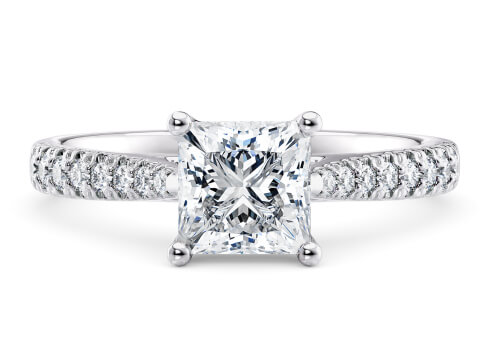 Valencia princess cut engagement on sale ring