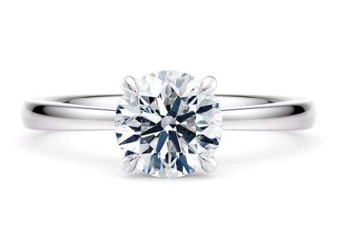 Starlight in Platinum set with a Round cut diamond.