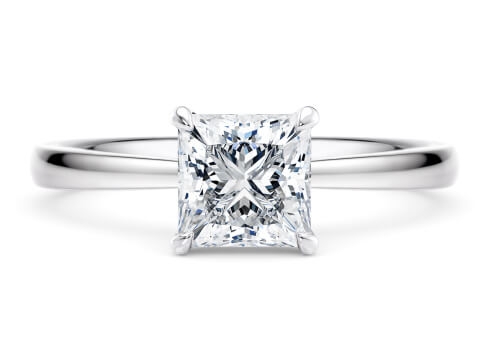 Starlight in White Gold set with a Princess cut diamond.