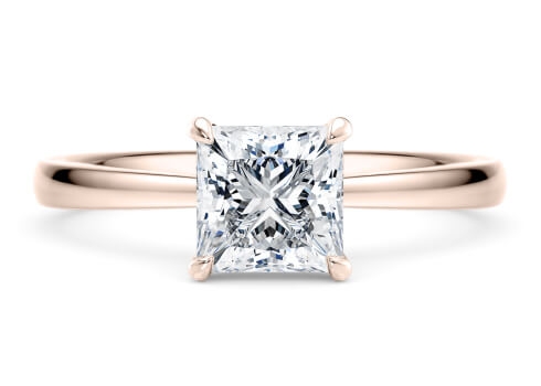 Starlight in Rose Gold set with a Princess cut diamond.