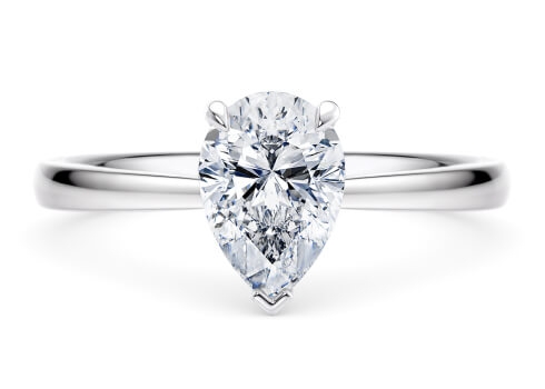 Starlight in Platinum set with a Pear cut diamond.