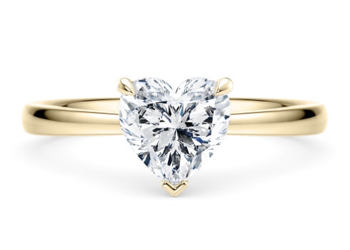 Starlight in Yellow Gold set with a Heart cut diamond.