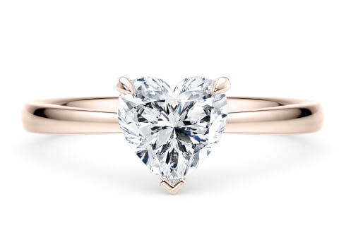 Starlight in Rose Gold set with a Heart cut diamond.