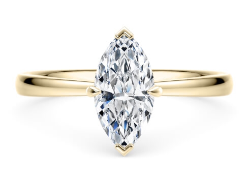 Starlight in Yellow Gold set with a Marquise cut diamond.