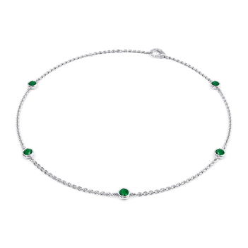 Emerald Tea Bracelet in Witgoud.