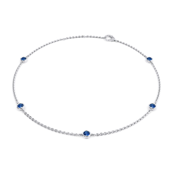 Sapphire Tea Bracelet in ذهب أبيض.