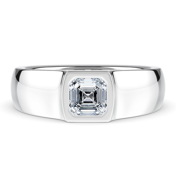 Astor in Platyna set with a Asscher cut diament.