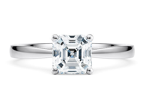 Asscher Cut Solitaire Engagement Rings At Great Prices 77 Diamonds