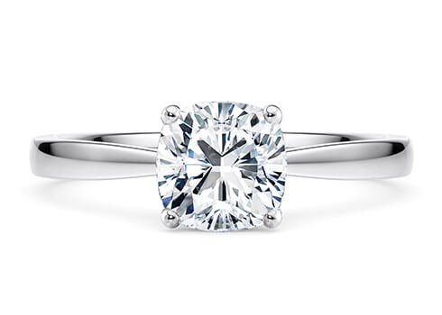 Solitaire cushion cut hot sale diamond engagement ring