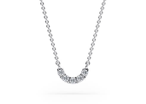 Circlet Necklace in White Gold.