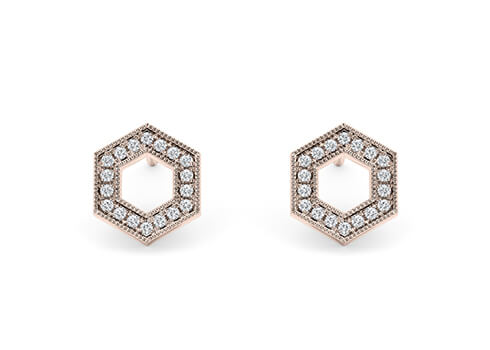 Olympia Studs in Rose Gold.