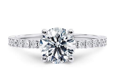 Duchess in Platinum set with a Round cut diamond.