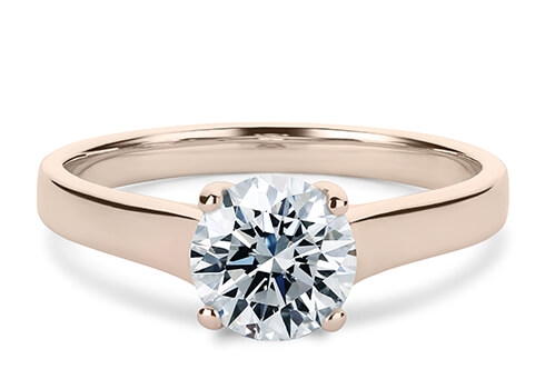 Ballerina in Rose Gold set with a Round cut diamond.