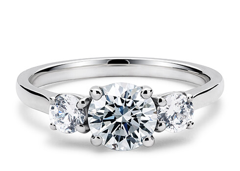 Roma in Platinum set with a Round cut diamond.